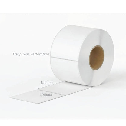 Perforated Thermal Labels 100 × 150mm – 76mm Core