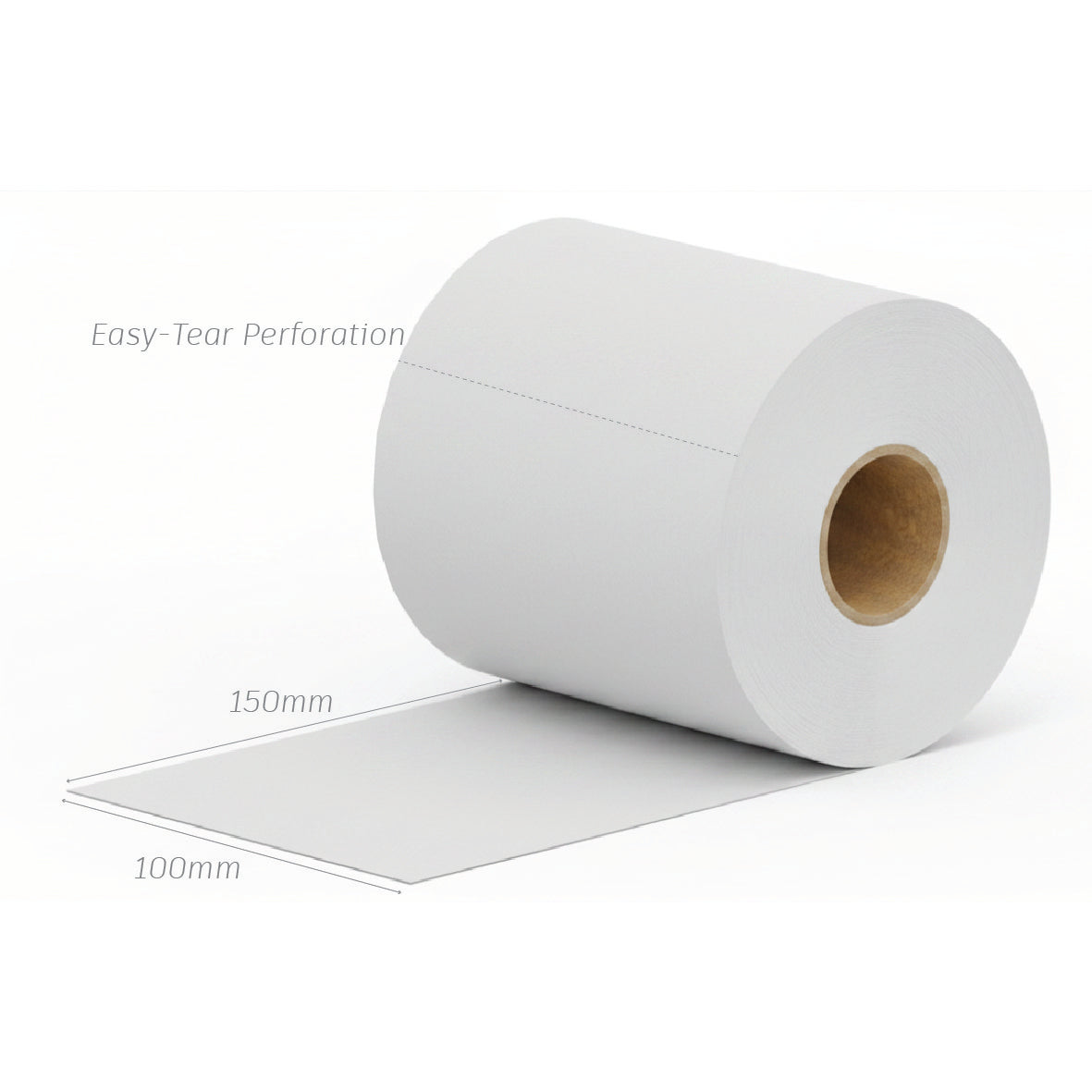 Perforated Thermal Labels 100 × 150mm – 40mm Core