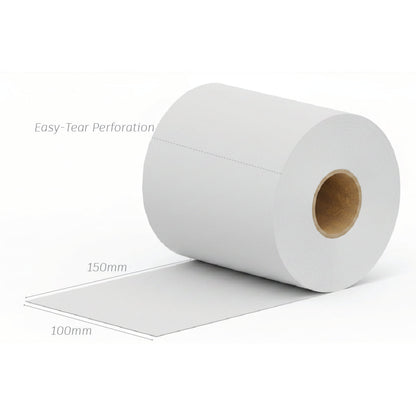 Perforated Thermal Labels 100 × 150mm – 40mm Core
