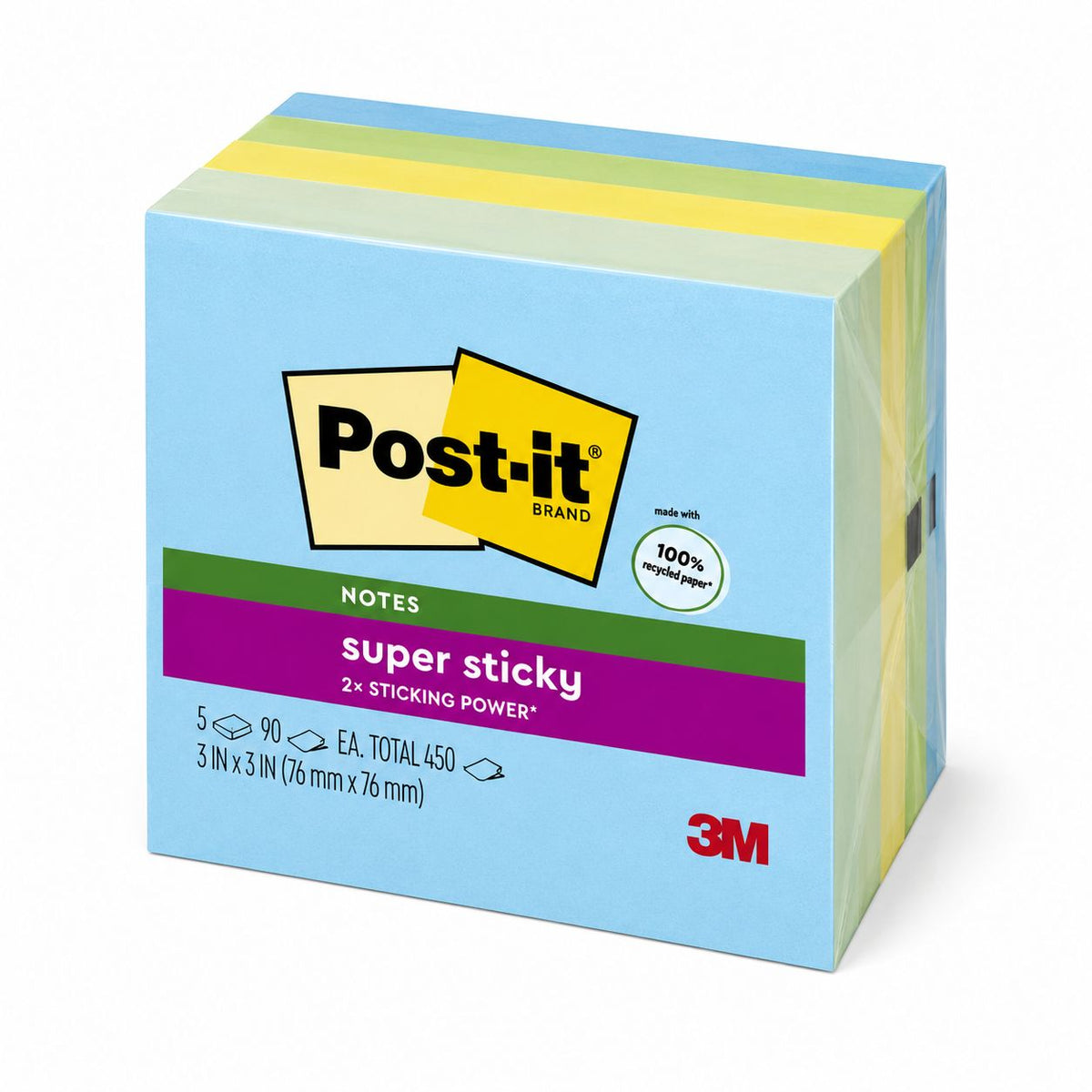 3M Post-it Super Sticky Notes - #654-SST