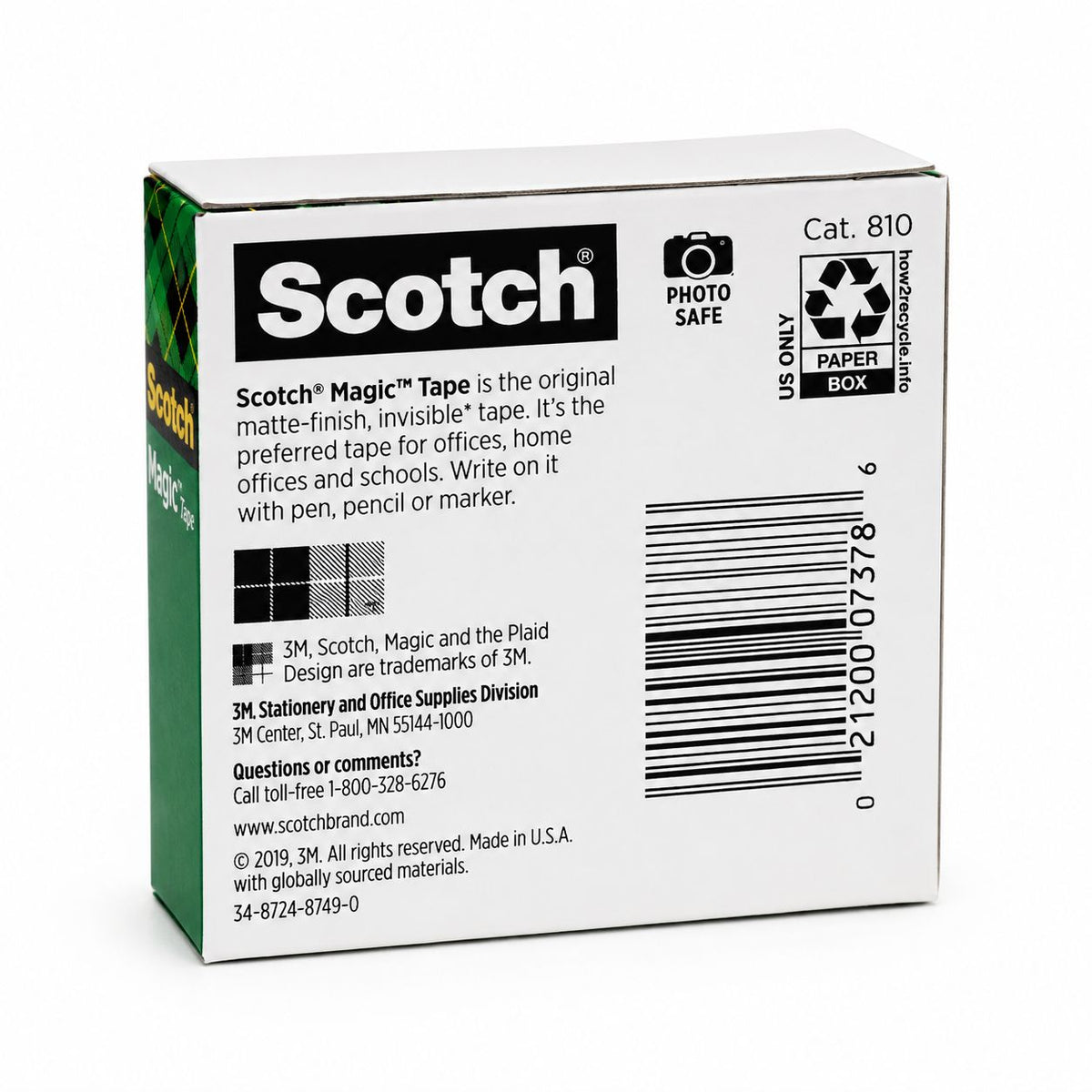 3M Scotch® Magic Tape 810 - 3/4inch 19mm x 32,9mm